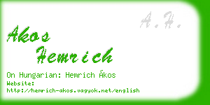 akos hemrich business card